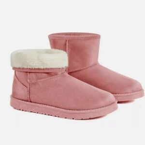 JOSINY Faux Suede Fur Lined Short Ankle Boots